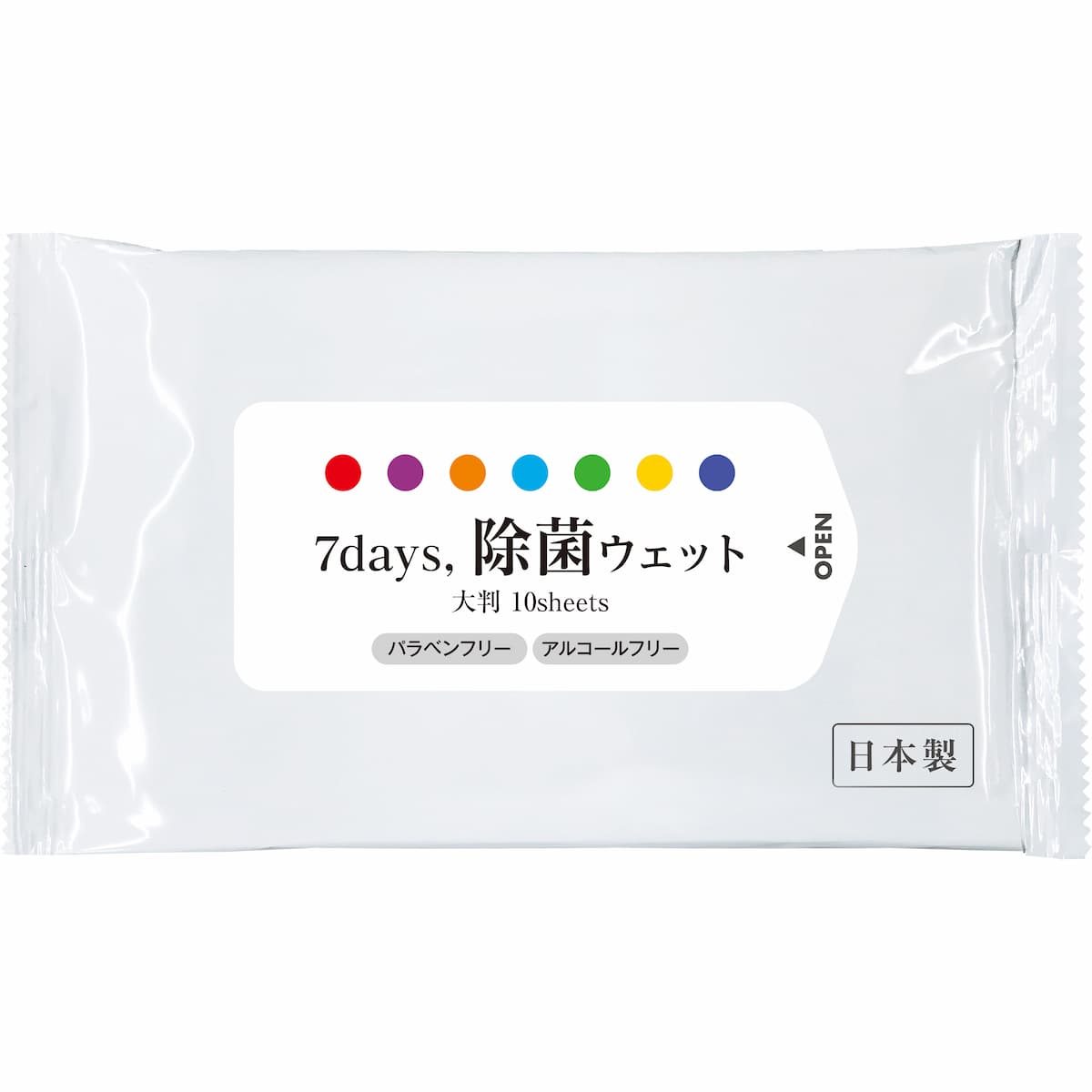 7days, ウェットティッシュ 除菌シート ノンアルコール 大判 10枚入